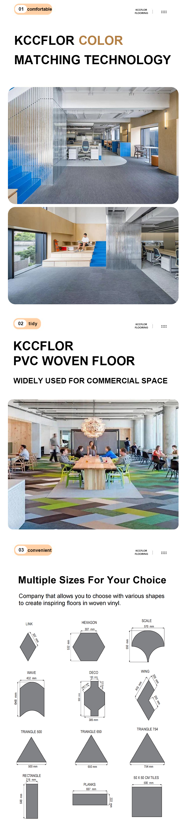 PVC woven vinyl floor